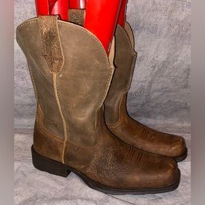 NEW Ariat Rambler Boots in Earth Leather Cowboy Western Embroidery 358299.5 D